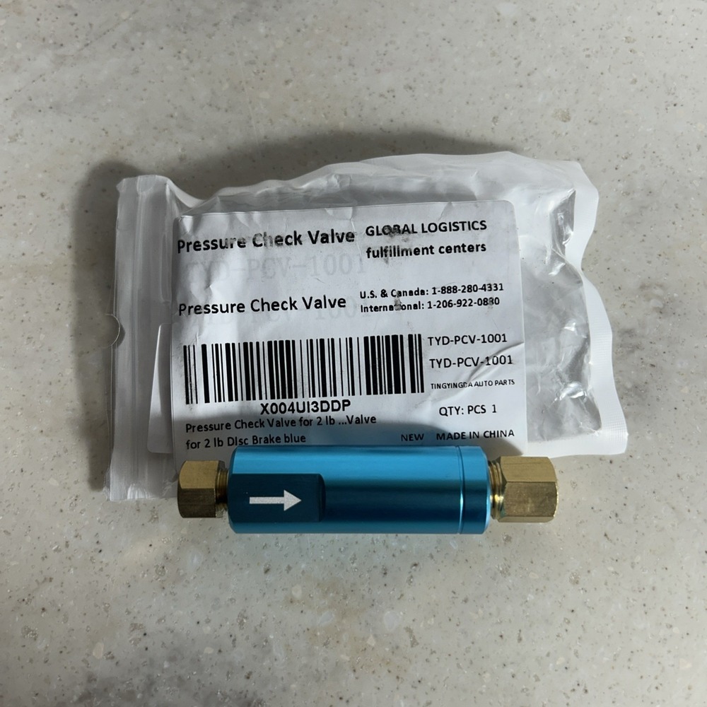 2lb Pressure Valve, Aluminum Alloy Brake Pressure Check Valve, Brake